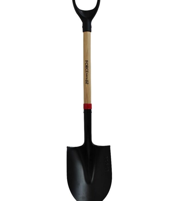 Pala Force Punta Redonda (Riego) Mango Madera Asa D-Grip Pf