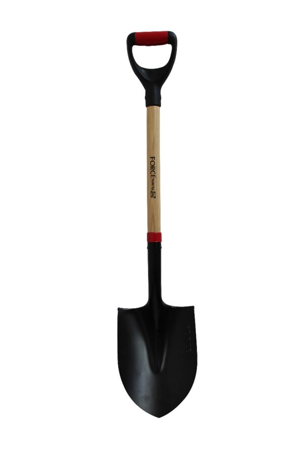 Pala Force Punta Redonda (Riego) Mango Madera Asa D-Grip Pf