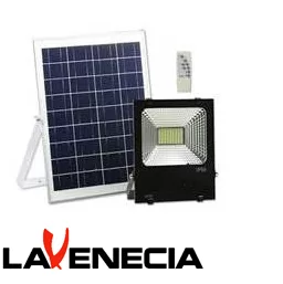 PROYECTOR 50W CON PANEL SOLAR CON CONTROL