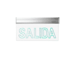LETRERO LED SALIDA EMERGENCIA RECARGABLE