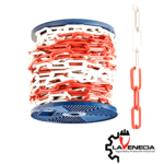 Cadena de Plastico Roja Y Blanca