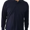 Polera Pique Azul Manga Larga Tl