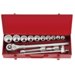 Juego de Dados 3/4" Poligonal 7/8"-2" 14 Pza Force