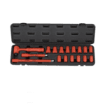 Juego de Dados Aislados de 17 Pzs Encastre de 3/8" Force