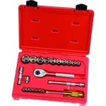 Juego de Dados 1/4" Y 3/8, 22 Pzas