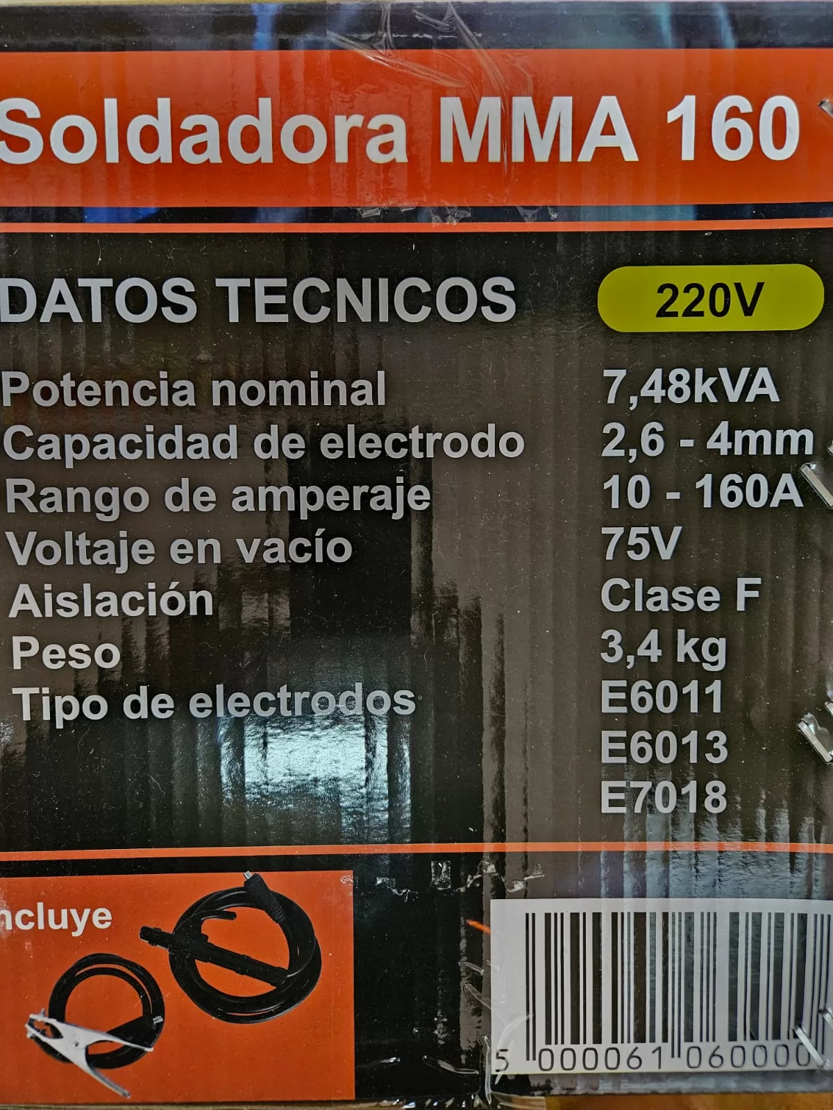 Soldadora Inverter Arco 160A C/Masc.Foto (Mma160) Smart