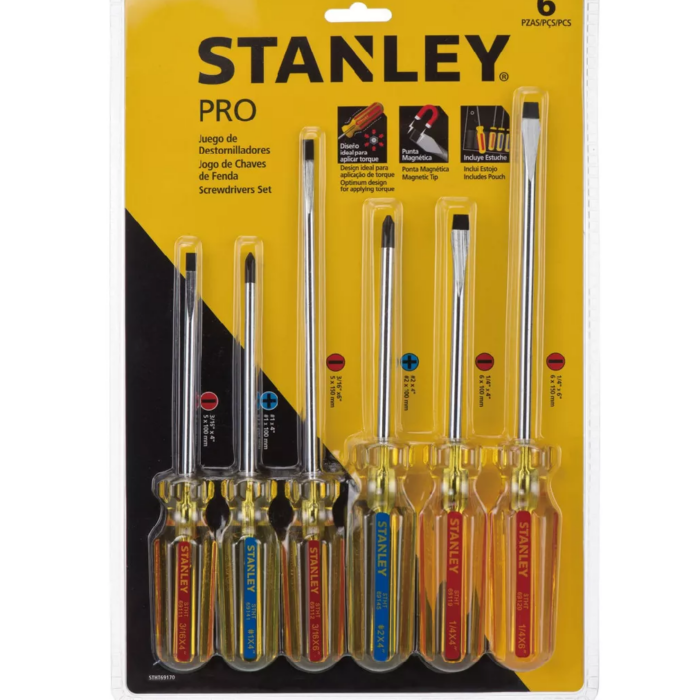 Juego Destornill. 6 Pz. R/A STHT69170 Stanley