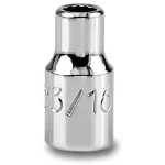 Dado 1/4" de 1/4" Polig.