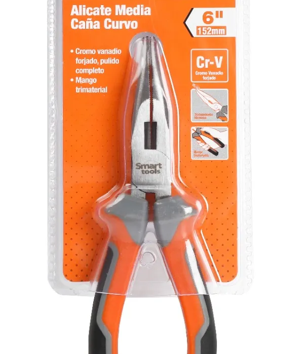 Alicate Punta Curva 6" Pulido Cr/V Mango Trimater