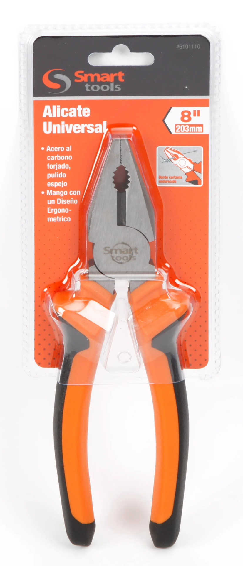 Alicate Universal 8" Pulido, Acero Carbono, Man