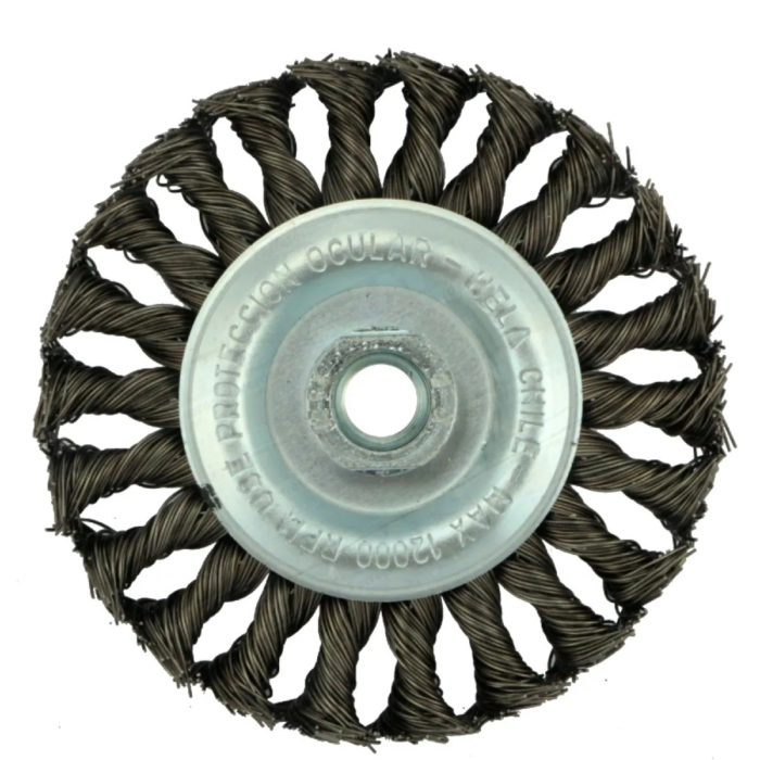 Grata Circular de Acero Trenzado 4" Con Hilo M1