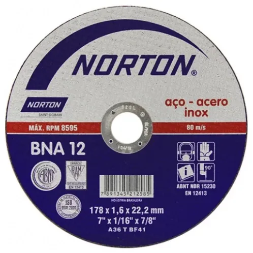 DISCO CORTE 4.1/2" X 1 MM. #BNA-12 (6252920334) Norton