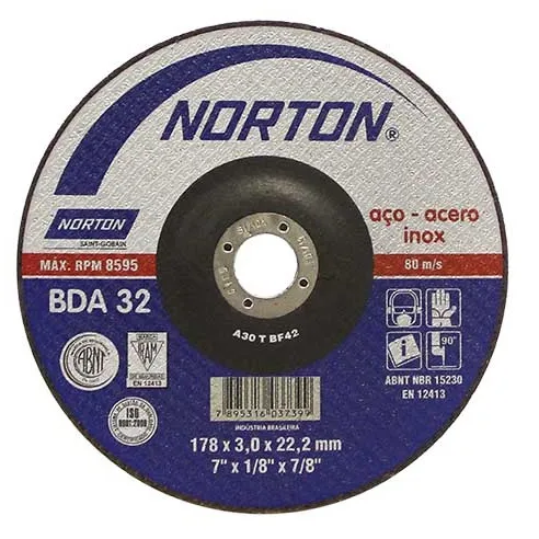 Disco Corte 9" #Bda-32 C/Hundido (10105409) Norton