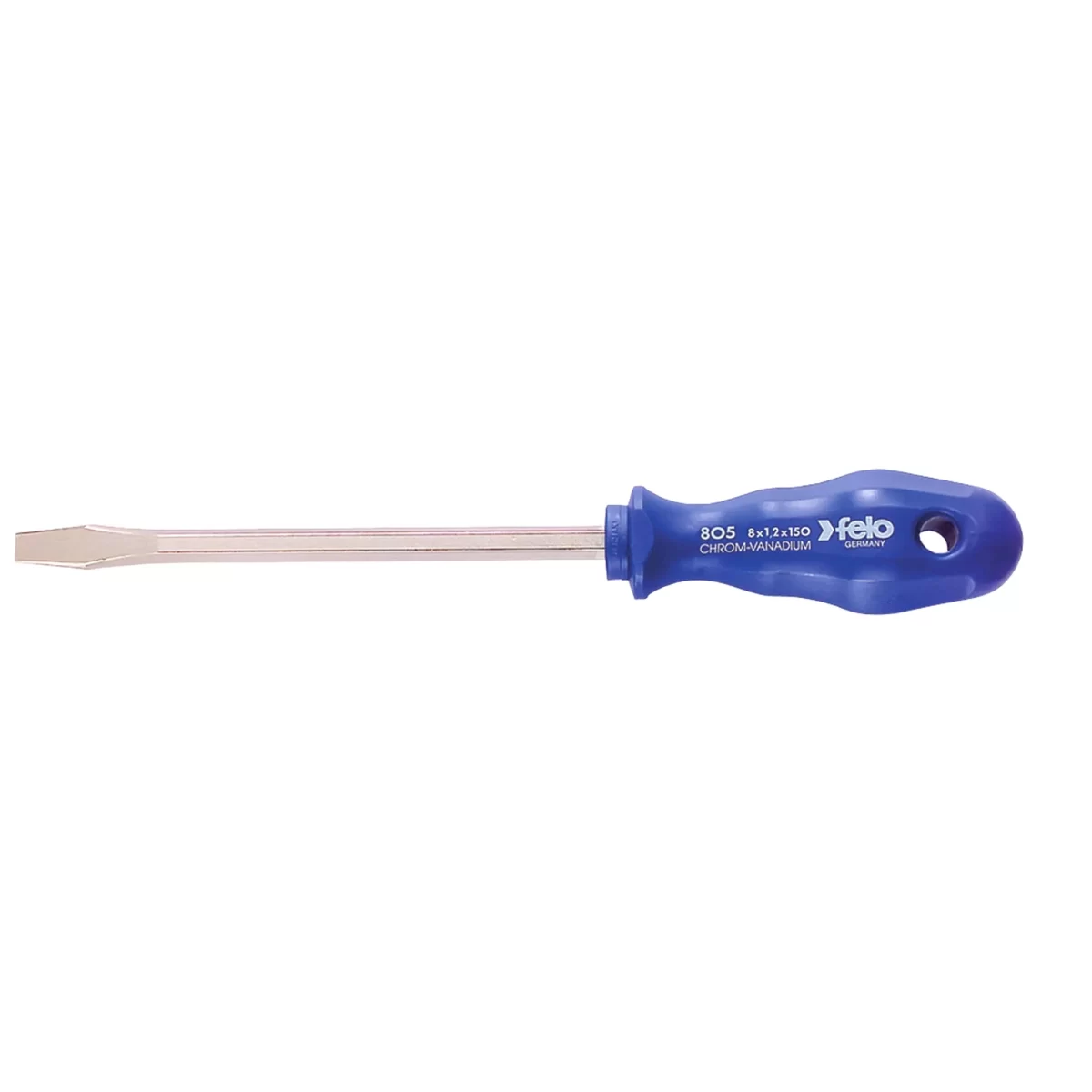 Destornillador Plano 8.0x150mm Hexag. M/Azul (80580590