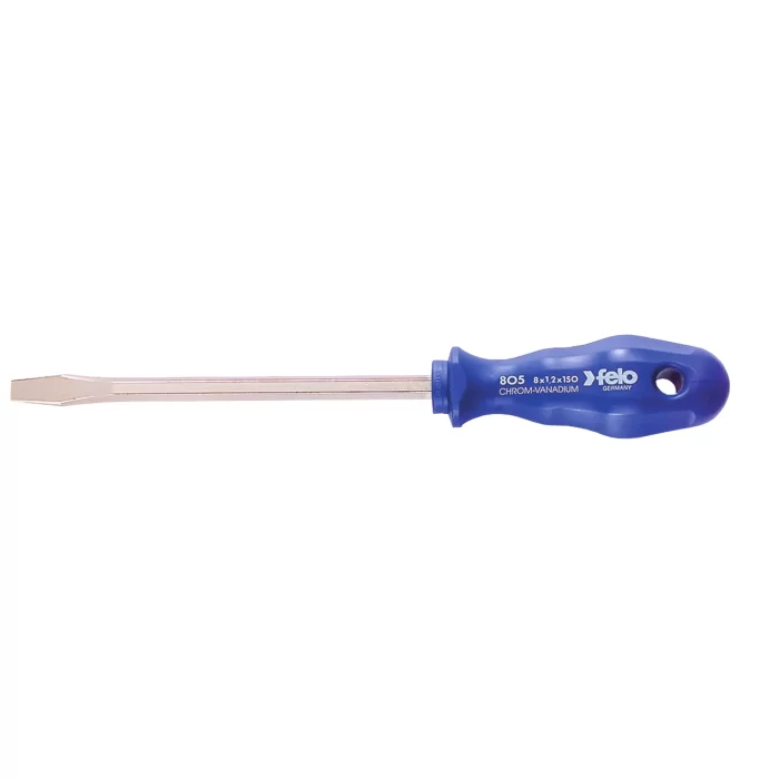 Destornillador Plano 8.0x150mm Hexag. M/Azul (80580590