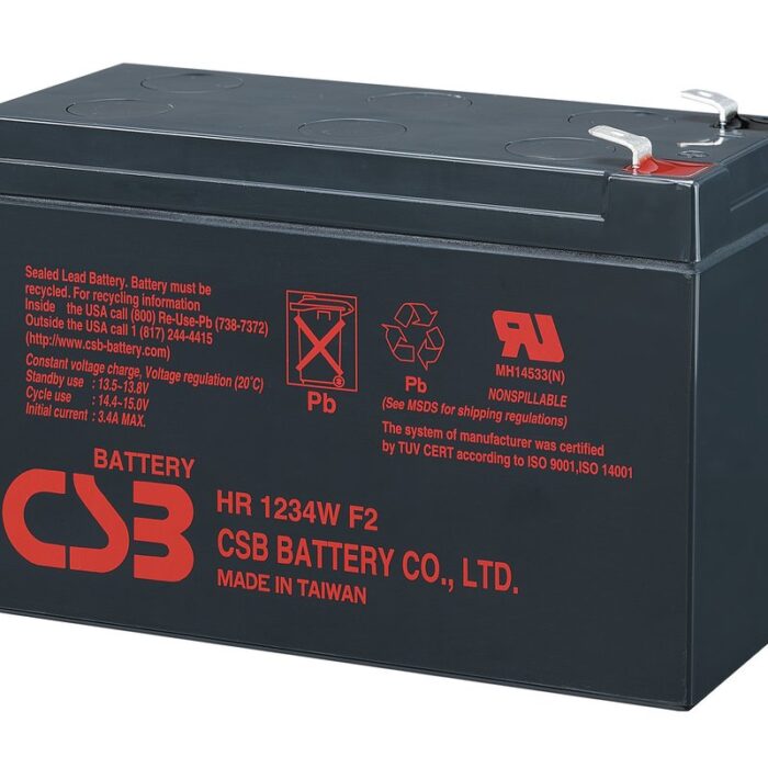 Batería 12V 9Ah CSB 1234W Batería CSB HRL 1234 F2 12V 9Ah