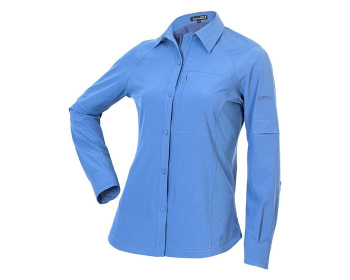 Blusa Oxford Geolite Celeste