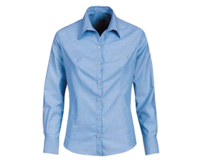 Blusa Oxford Geolite Celeste