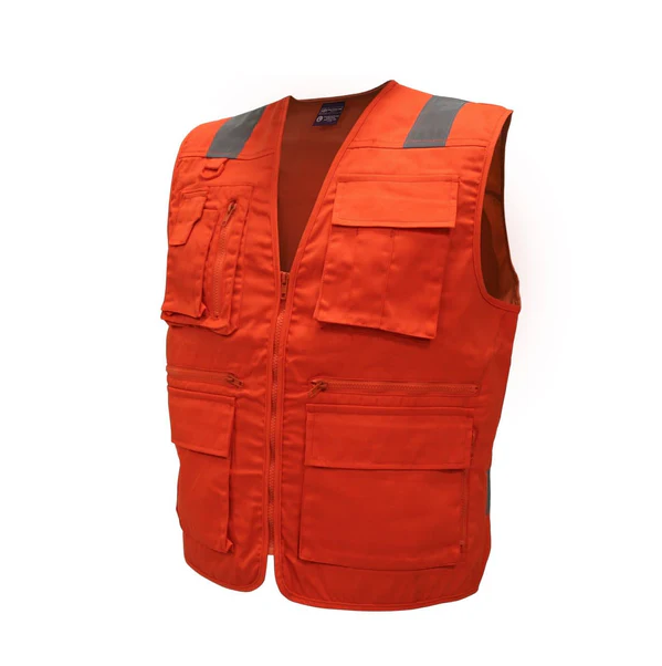 Chaleco Geólogo Naranjo de Gabardina TM