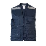 Chaleco Geólogo De Gabardina Azul
