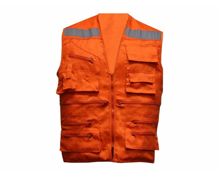 Chaleco Geólogo Gabardina Naranja
