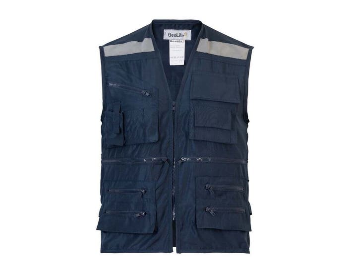 Chaleco Geólogo Poplin Azul