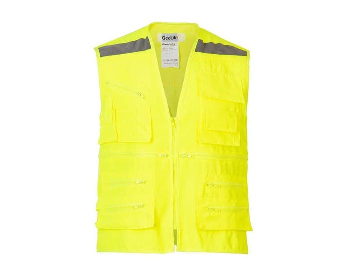 Chaleco Geólogo Tela Poplin Alta Visibilidad