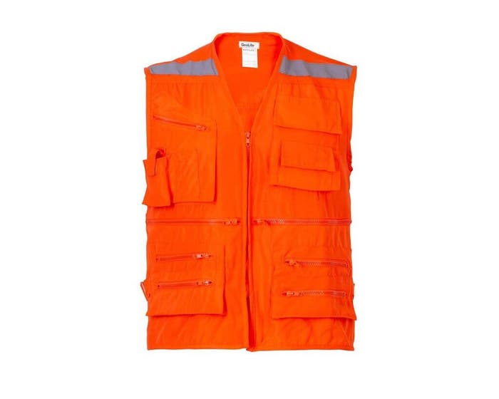 Chaleco Geólogo Tela Poplín Naranjo TS