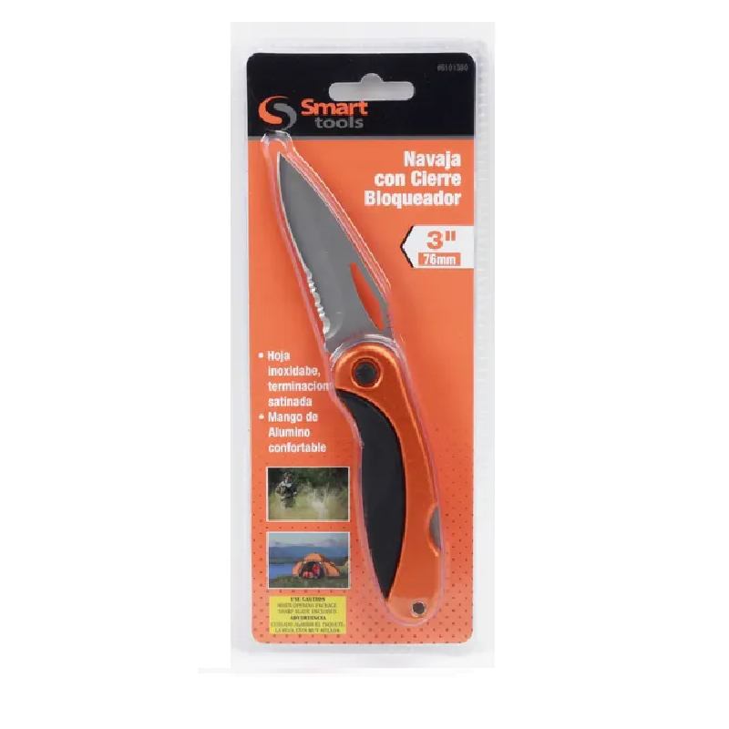 Cuchillo Con Traba Trasera 3" T/Electricista