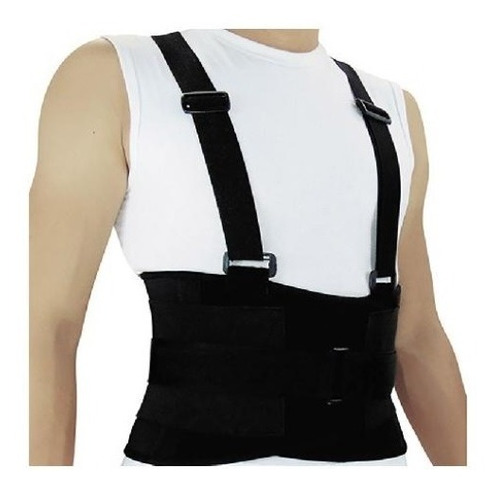 Faja Lumbar de Trabajo Elasticada Color Negro Talla L