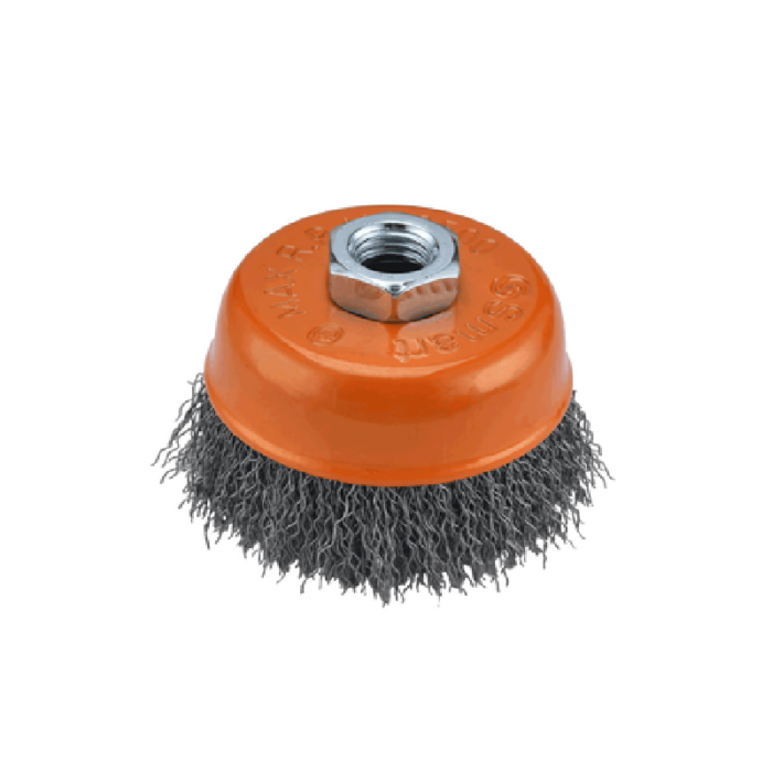 Grata Copa Conica Acero Ondulado 3" M14x2