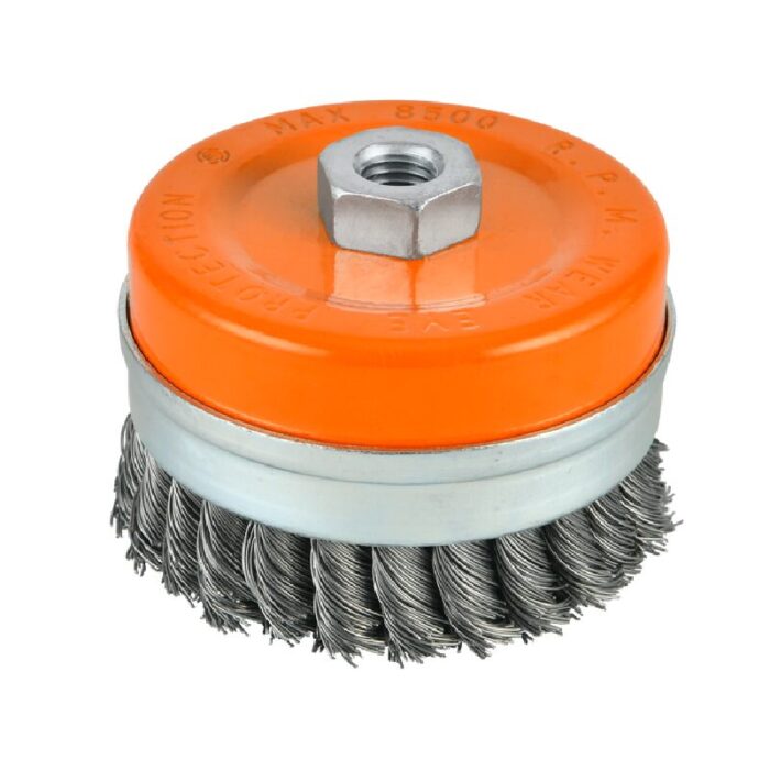 Grata Copa Conica Acero Trenzado 4" M14x2