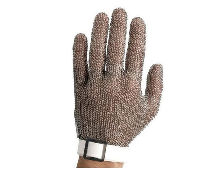 Guante Metálico 5 Dedos Banda Textil