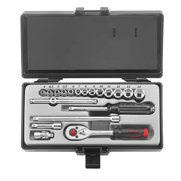 Juego De Dados 1/4" 4-14 Mm. Modelo (2203-5) Force