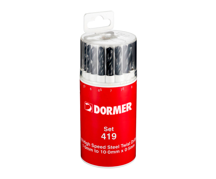 Juego Brocas A/R DE 1 - 10 Mm. 19 Pz. (A191419) Dormer