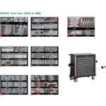 Caja de Herramienta Metalica con 8 Gavetas, 552 Herramientas Force