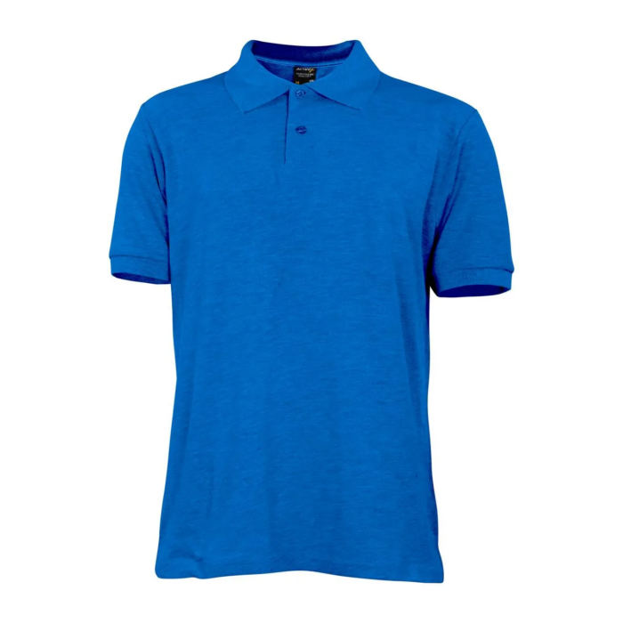 Polera Pique Manga Corta Azul Rey T/L