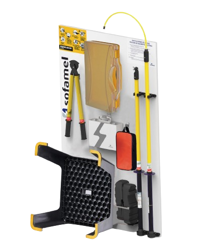 Panoplia de salvamento eléctrico MT 45kV con equipo de rescate SZ-51M