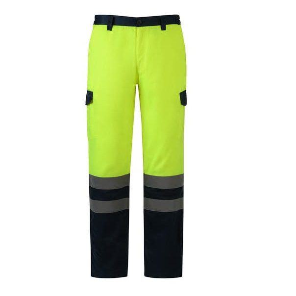 Pantalón Cargo Gabardina Amarillo-Azul TL