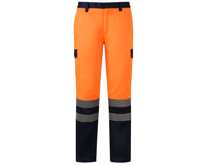 Pantalón Cargo Gabardina Naranjo-Azul Geolite