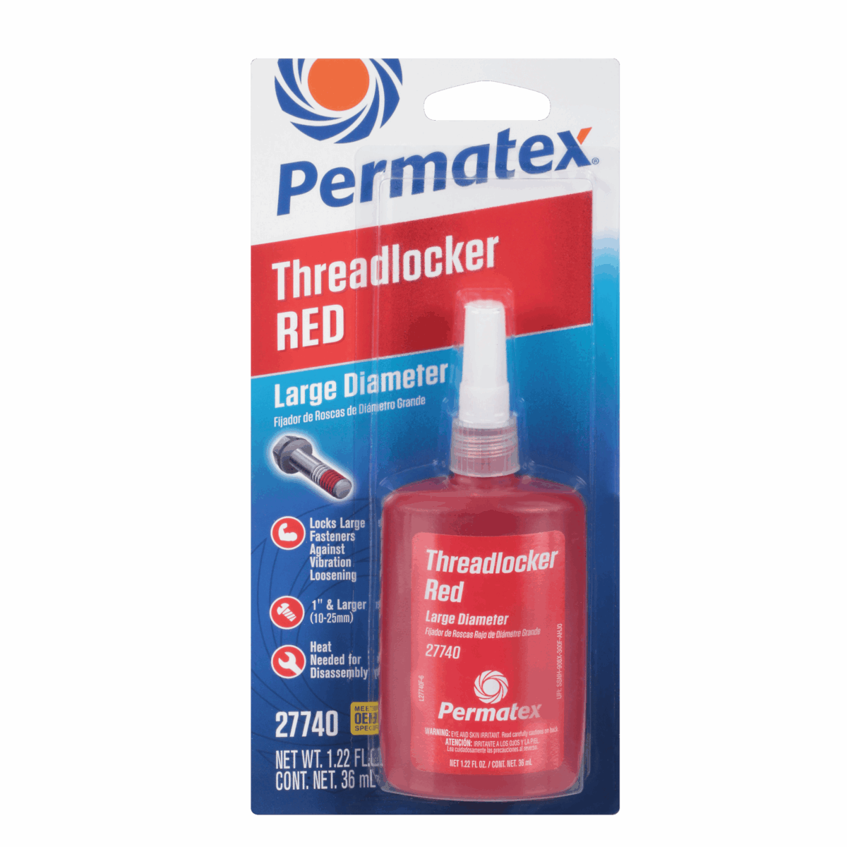 Trabador Diametros Grandes 277 Rojo 36Ml Permatex (27740)