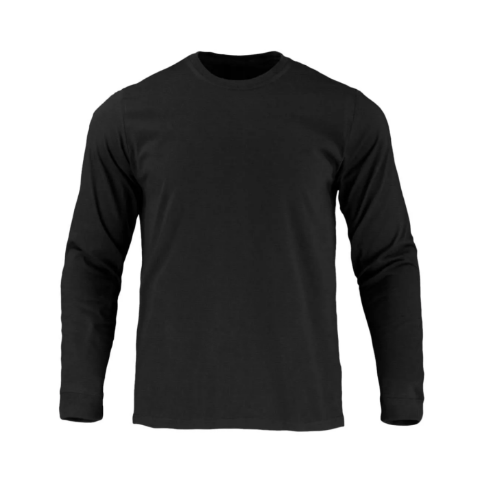 Polera Polo Manga Larga Negra T/L