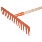 Rastrillo Jardinero 14 Dientes, Mango De Madera Grosor 4mm
