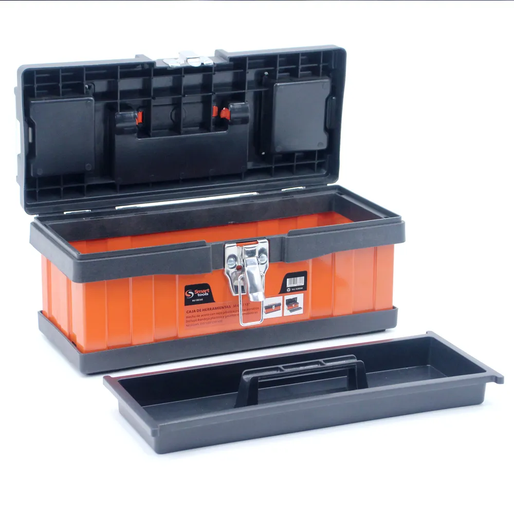 Caja Herramienta 13" Acero/Plastico Con Cierre Metálico