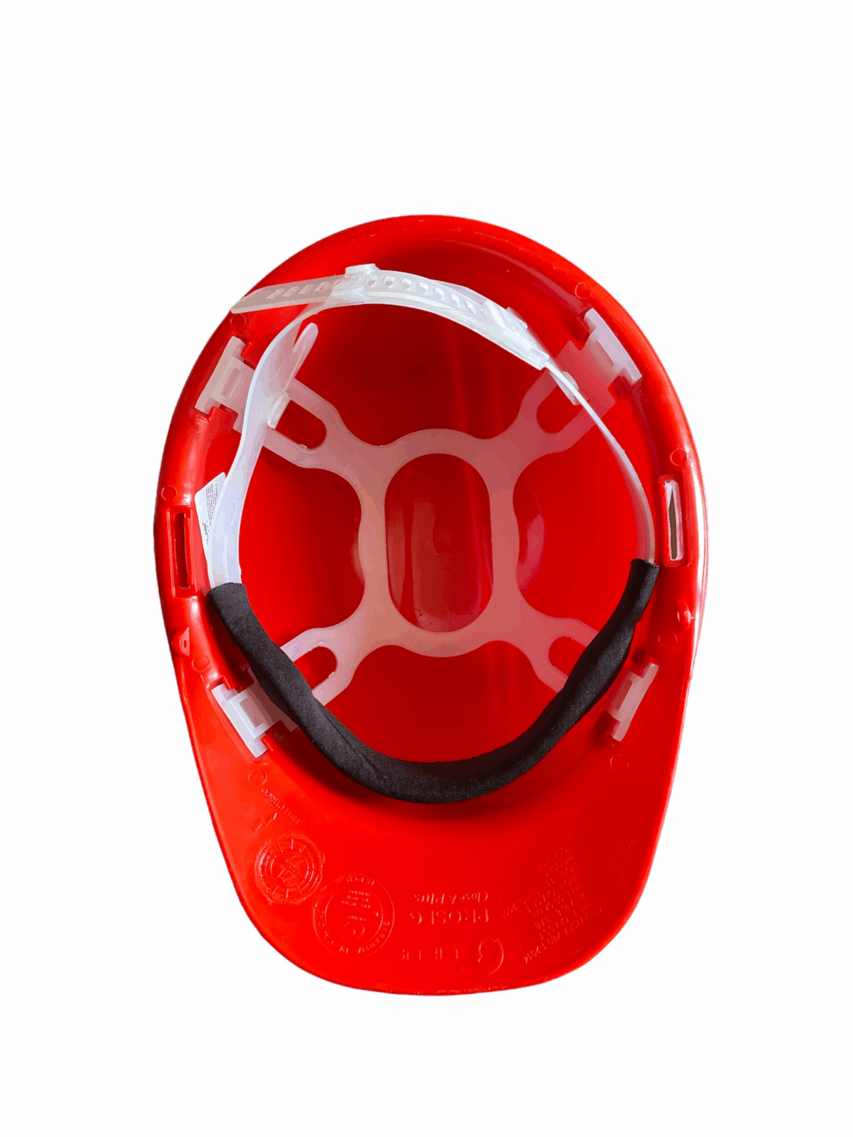 Casco Rojo de Seguridad Con Arnés