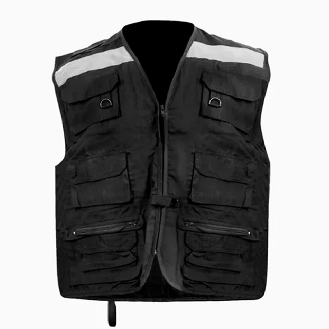 Chaleco Geólogo Poplín Negro Talla M