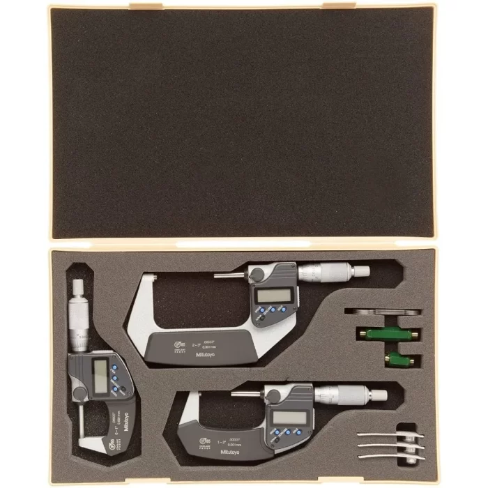 Jgo. Micrómetro ExteriorDig.,4 Pzs.Pul./ Mm. (293-961) Mitutoyo