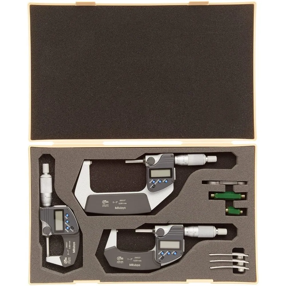 Jgo. Micrómetro ExteriorDig.,4 Pzs.Pul./ Mm. (293-961) Mitutoyo