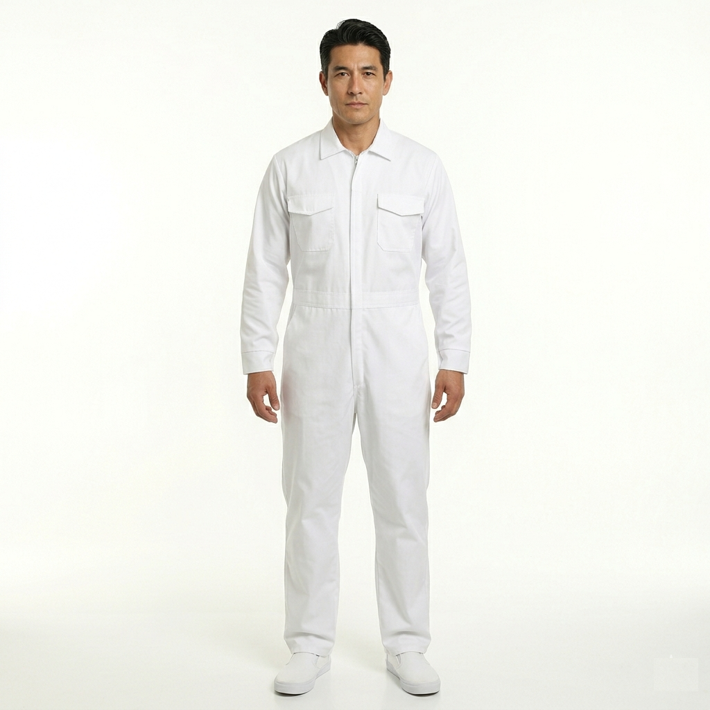 Overol Poplin Sin Reflect Blanco T/Xxl