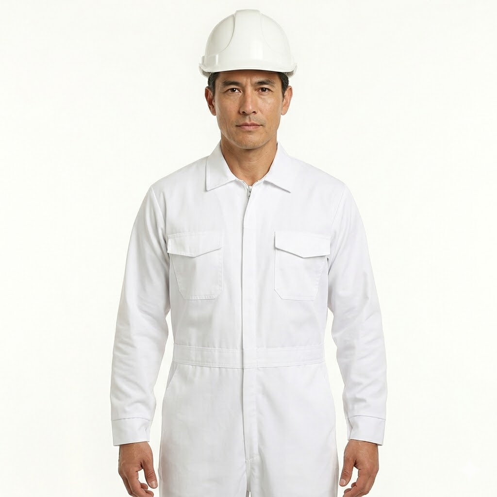 Overol Poplin Sin Reflect Blanco T/Xxl